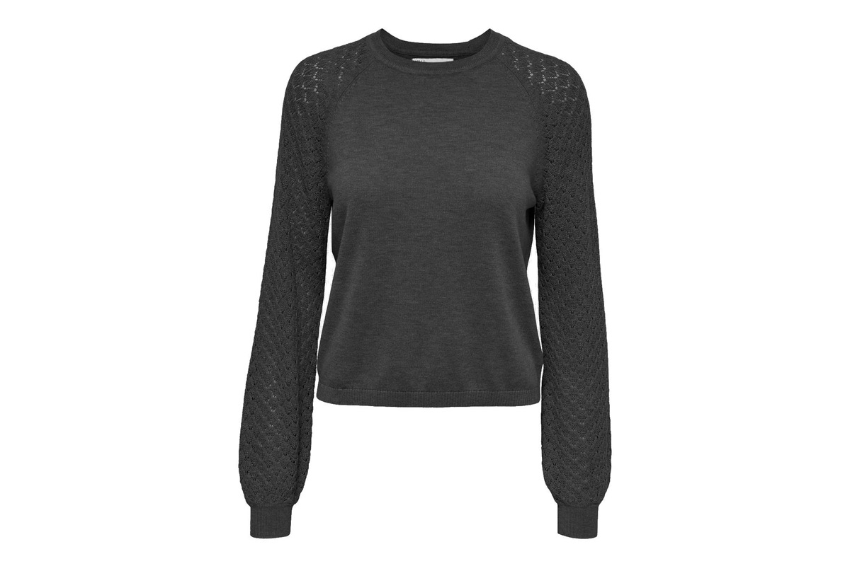 Only Onlana Life Seawool L-S Pullover Knt Μπλούζα Πλεκτή - Πουλόβ (15267988 BLACK) Μαύρο